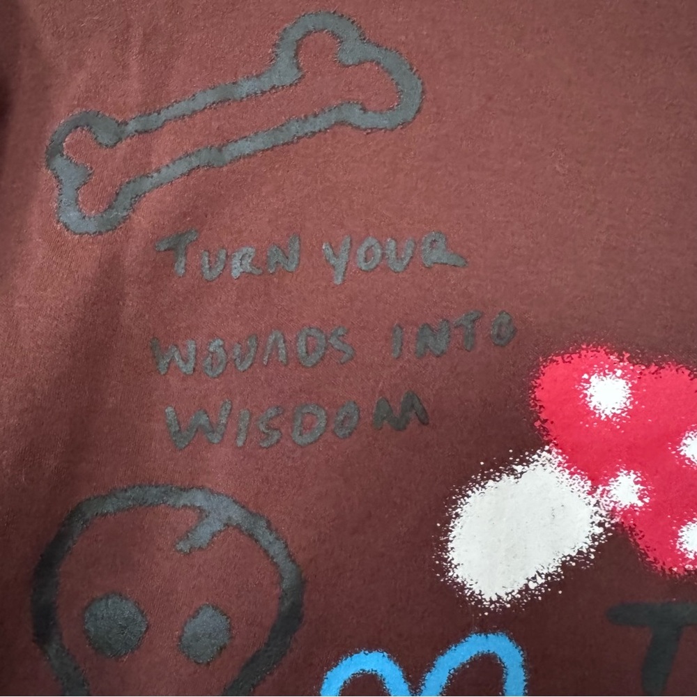 Brown Zuniga Graphic Long Sleeve Shirt Size L - Picture 8 of 15